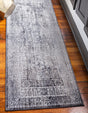 Gray 2' 7 x 8' 2 Brighton Runner Area Rug 100% Polyester With Jute Backing Vintage Distressed Colorful Traditional Carpet for Interior Room Design for Sale at Rug Engine