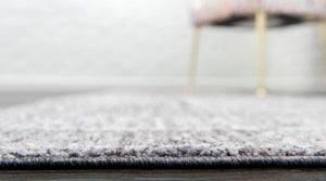 Gray 2' 7 x 8' 2 Brighton Runner Area Rug 100% Polyester With Jute Backing Vintage Distressed Colorful Traditional Carpet for Interior Room Design for Sale at Rug Engine