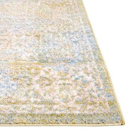 Green 3' 3 x 5' 3 Brighton Rectangle Area Rug 100% Polyester With Jute Backing Vintage Distressed Colorful Traditional Carpet for Interior Room Design for Sale at Rug Engine