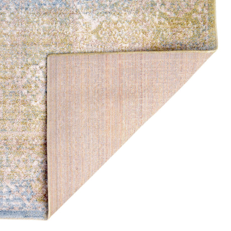 Green 3' 3 x 5' 3 Brighton Rectangle Area Rug 100% Polyester With Jute Backing Vintage Distressed Colorful Traditional Carpet for Interior Room Design for Sale at Rug Engine