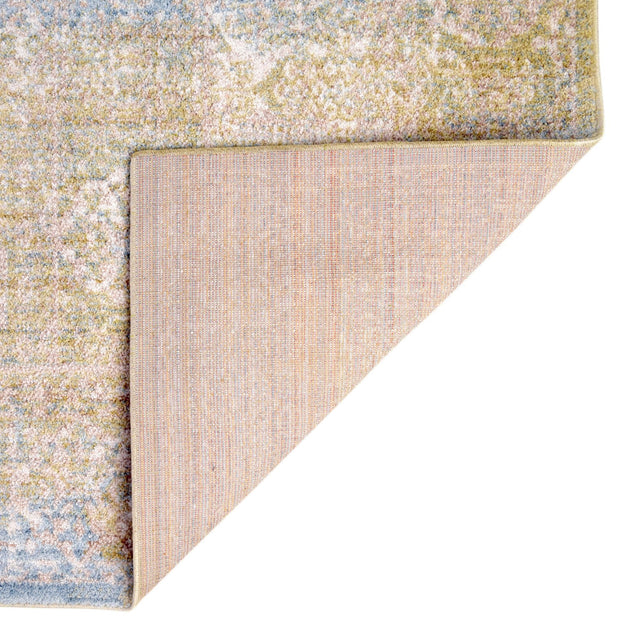 Green 3' 3 x 5' 3 Brighton Rectangle Area Rug 100% Polyester With Jute Backing Vintage Distressed Colorful Traditional Carpet for Interior Room Design for Sale at Rug Engine