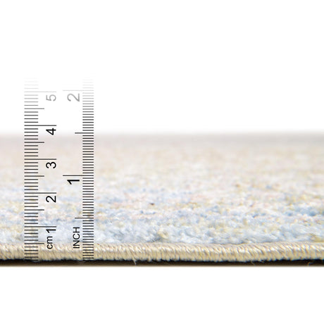 Green 6' 1 x 6' 1 Brighton Round Area Rug 100% Polyester With Jute Backing Vintage Distressed Colorful Traditional Carpet for Interior Room Design for Sale at Rug Engine