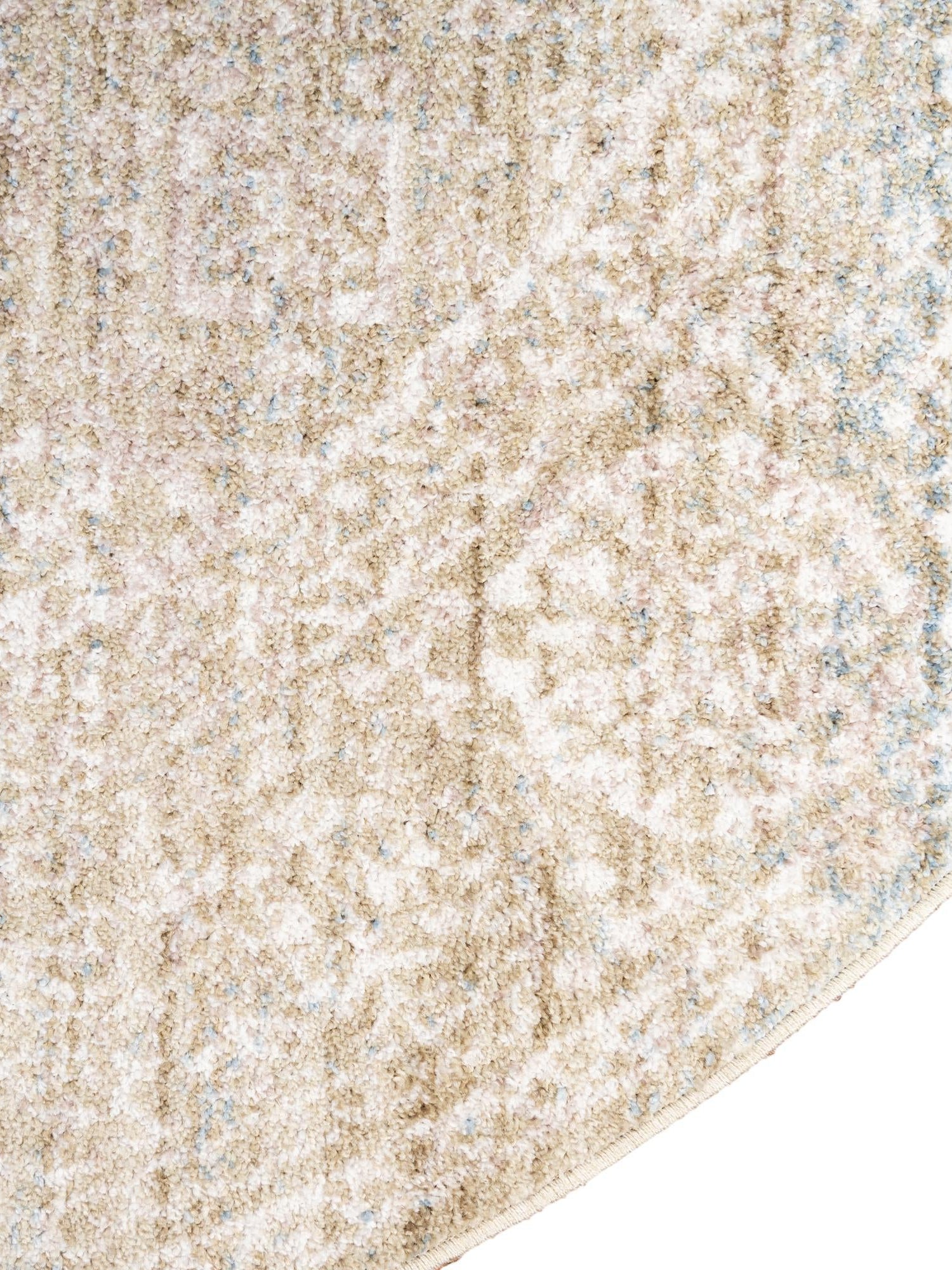 Green 3' 3 x 3' 3 Brighton Round Area Rug 100% Polyester With Jute Backing Vintage Distressed Colorful Traditional Carpet for Interior Room Design for Sale at Rug Engine
