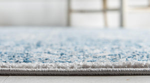 Light Blue 2' 2 x 3' 1 Brighton Rectangle Area Rug 100% Polyester With Jute Backing Vintage Distressed Colorful Traditional Carpet for Interior Room Design for Sale at Rug Engine