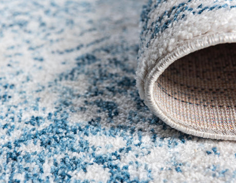 Light Blue 2' 2 x 3' 1 Brighton Rectangle Area Rug 100% Polyester With Jute Backing Vintage Distressed Colorful Traditional Carpet for Interior Room Design for Sale at Rug Engine