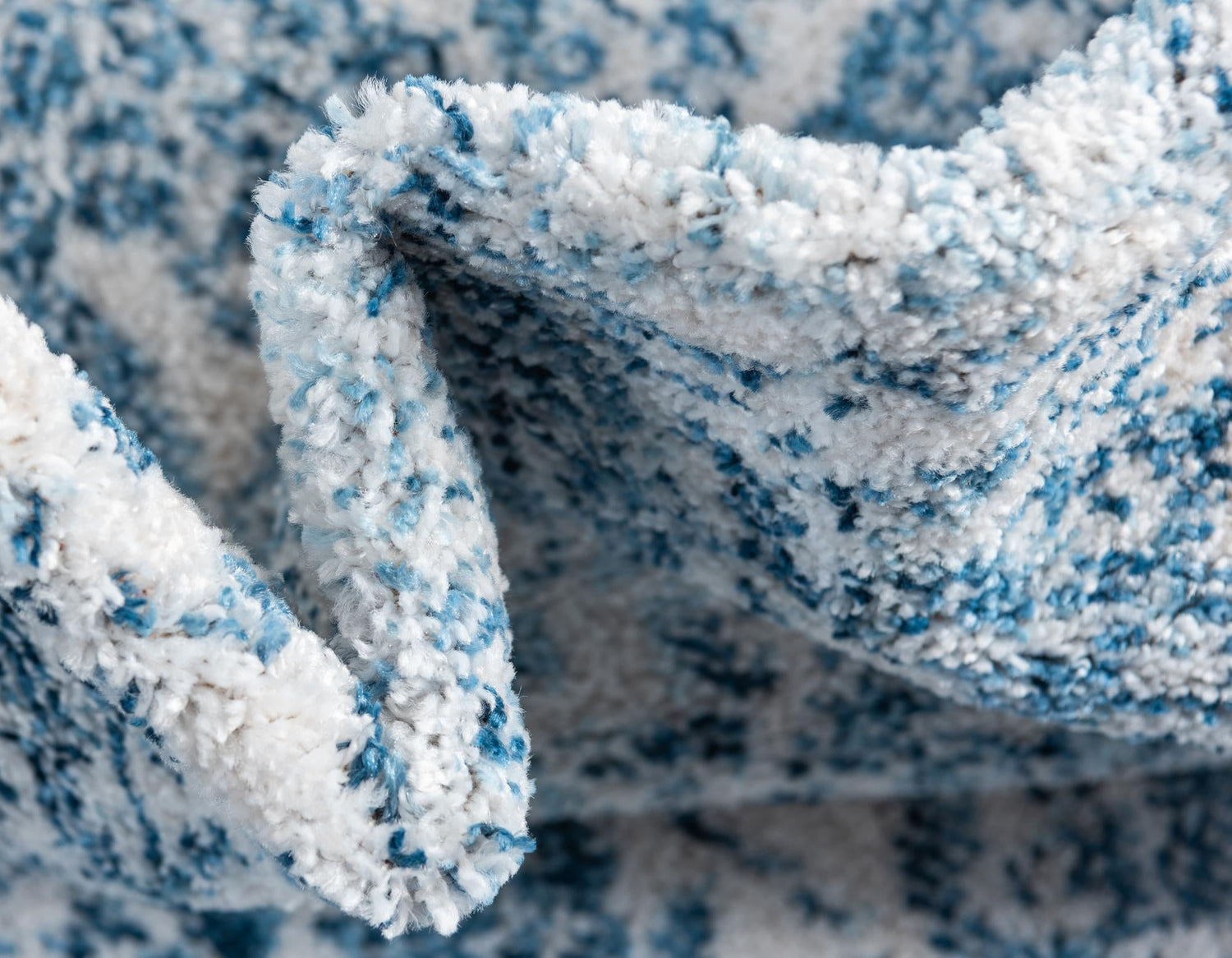 Light Blue 2' 2 x 3' 1 Brighton Rectangle Area Rug 100% Polyester With Jute Backing Vintage Distressed Colorful Traditional Carpet for Interior Room Design for Sale at Rug Engine