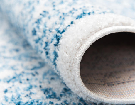 Light Blue 3' x 8' 2 Brighton Runner Area Rug 100% Polyester With Jute Backing Vintage Distressed Colorful Traditional Carpet for Interior Room Design for Sale at Rug Engine
