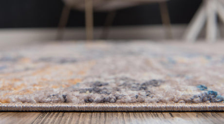 Light Brown 5' 1 x 8' Basilica Rectangle Area Rug 100% Polyester With Jute Backing Colorful Distressed Vintage Modern Carpet for Dorm Room Living Dining Office Decor Easy to Clean Rustic Interior Design for Sale at Rug Engine