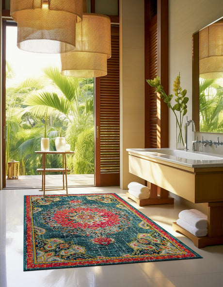 Blue 10' x 13' 1 Penrose Rectangle Area Rug Classic Durable Stain Resistant Easy Clean Carpet for Traditional Indoor Home Decor for Sale at Rug Engine