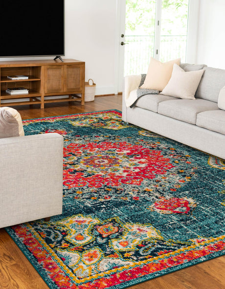 Blue 2' x 3' 1 Penrose Rectangle Area Rug Classic Durable Stain Resistant Easy Clean Carpet for Traditional Indoor Home Decor for Sale at Rug Engine