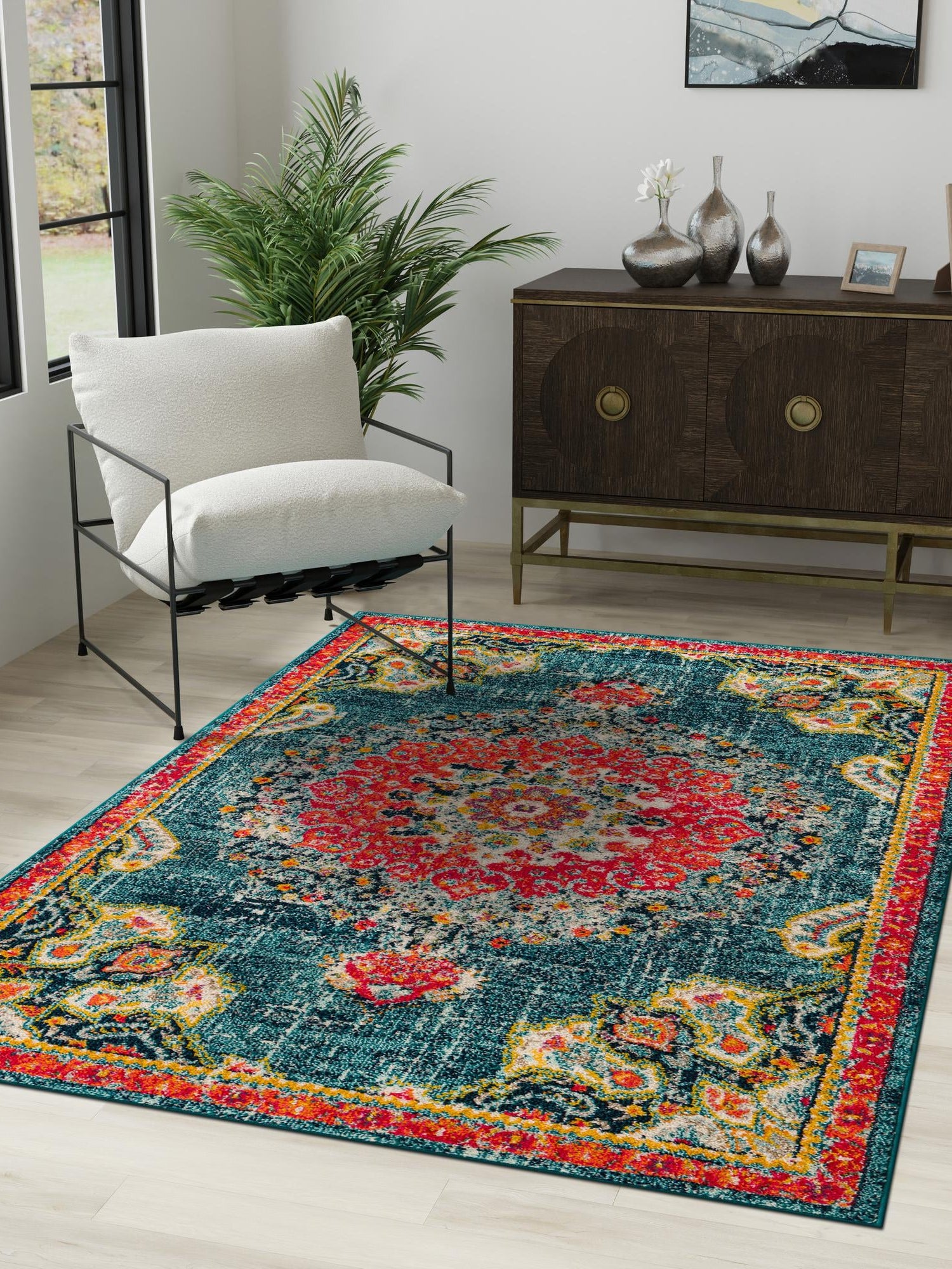 Blue 7' 10 x 11' Penrose Rectangle Area Rug