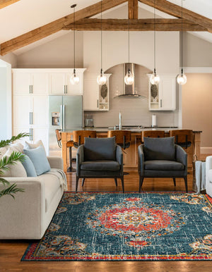Blue 7' 10 x 7' 10 Penrose Square Area Rug