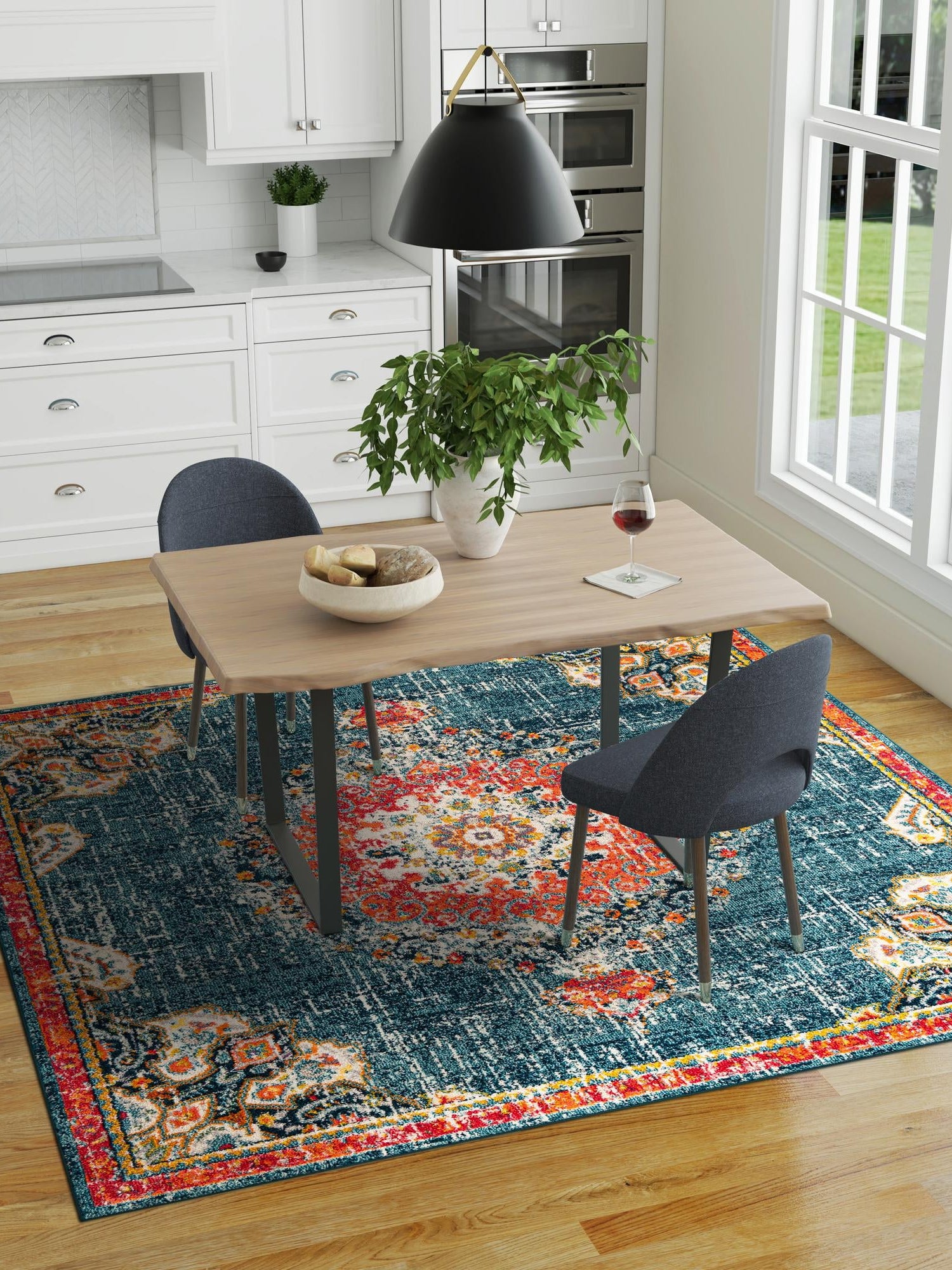 Blue 7' 1 x 7' 1 Penrose Square Area Rug