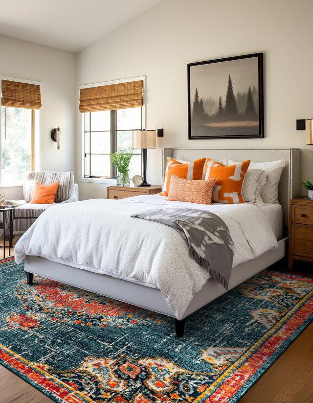 Blue 7' 10 x 7' 10 Penrose Square Area Rug