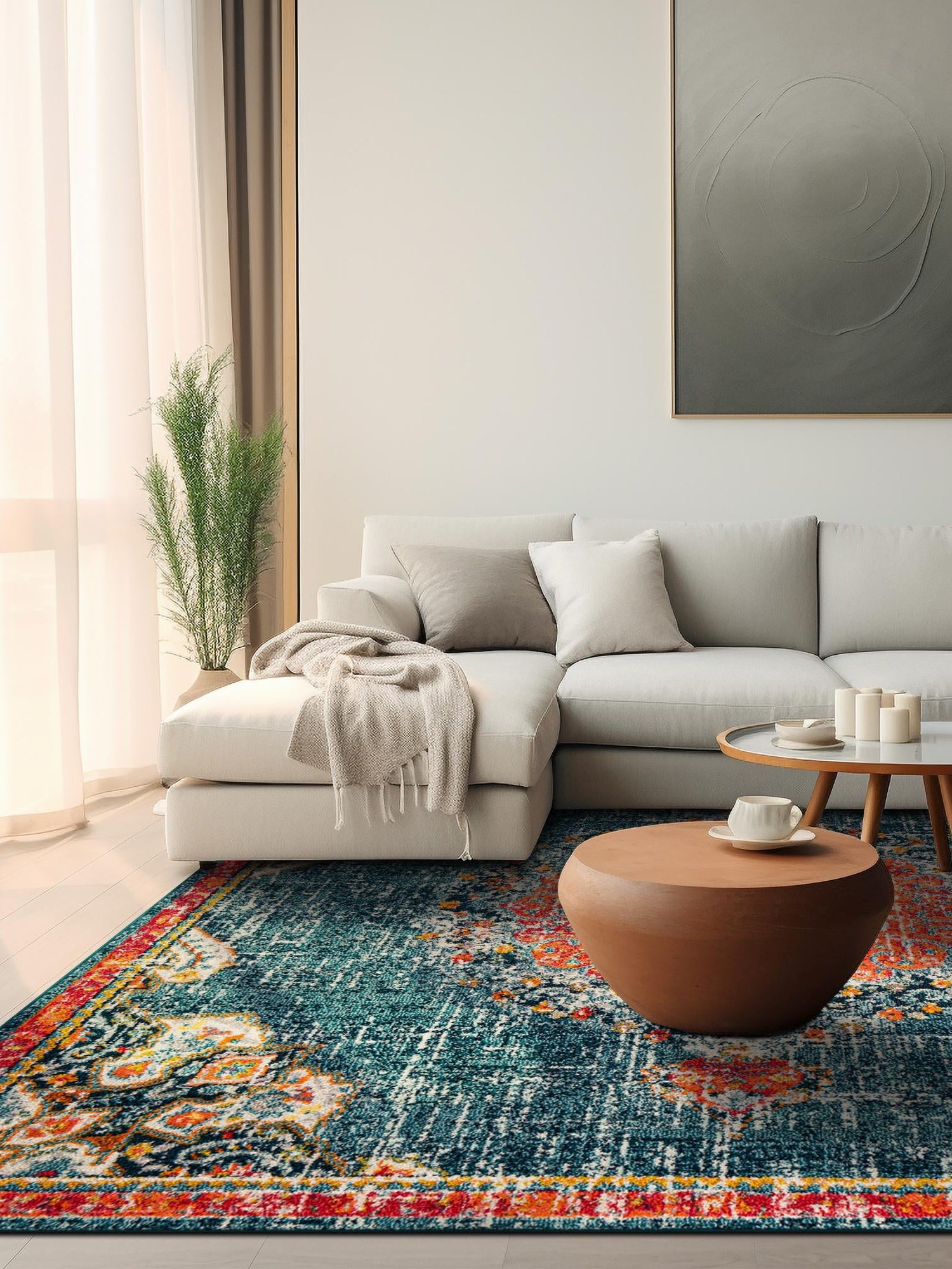 Blue 7' 1 x 7' 1 Penrose Square Area Rug