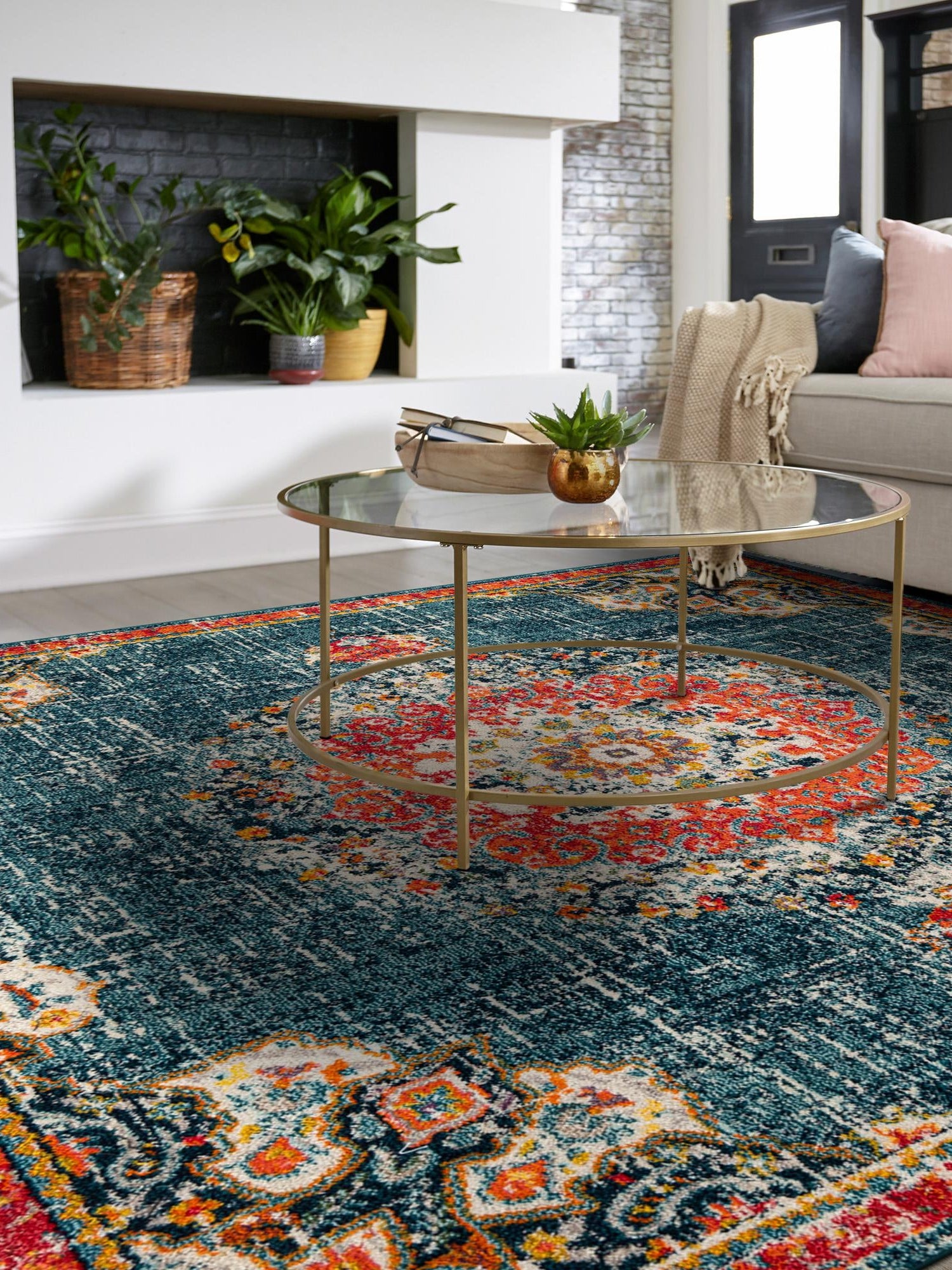 Blue 6' 1 x 6' 1 Penrose Square Area Rug