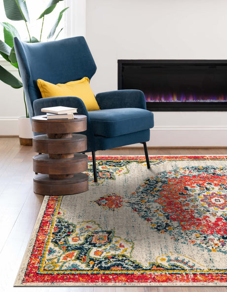 Ivory 7' 10 x 11' Penrose Rectangle Area Rug Classic Durable Stain Resistant Easy Clean Carpet for Traditional Indoor Home Decor for Sale at Rug Engine
