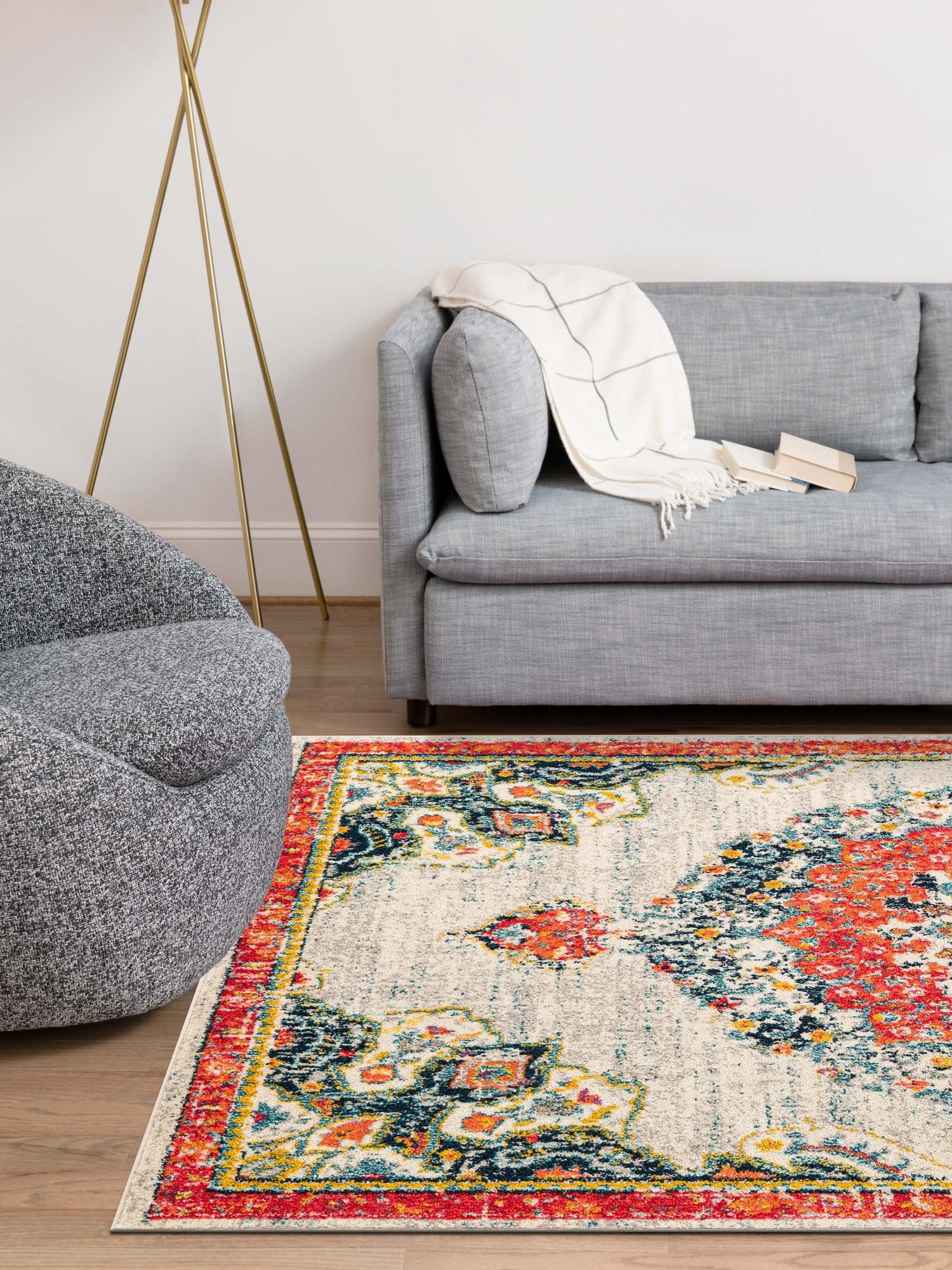 Ivory 4' 1 x 6' 1 Penrose Rectangle Area Rug