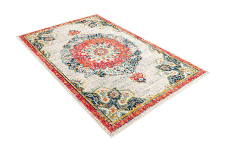 Ivory 5' 3 x 8' Penrose Rectangle Area Rug Classic Durable Stain Resistant Easy Clean Carpet for Traditional Indoor Home Decor for Sale at Rug Engine
