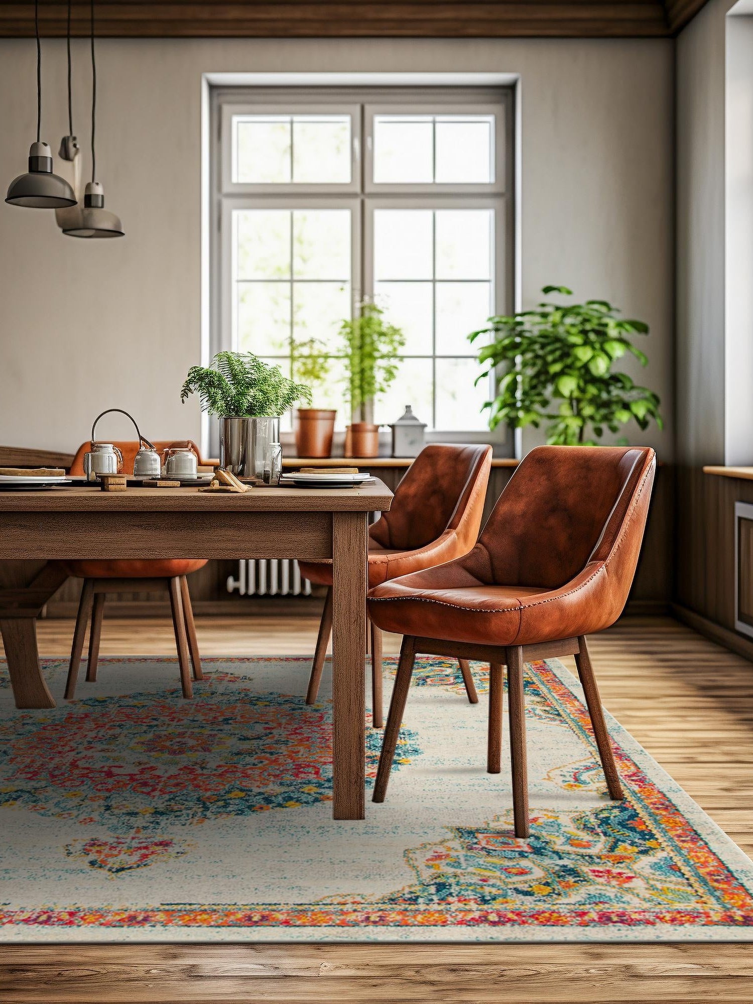 Ivory 7' 1 x 7' 1 Penrose Square Area Rug