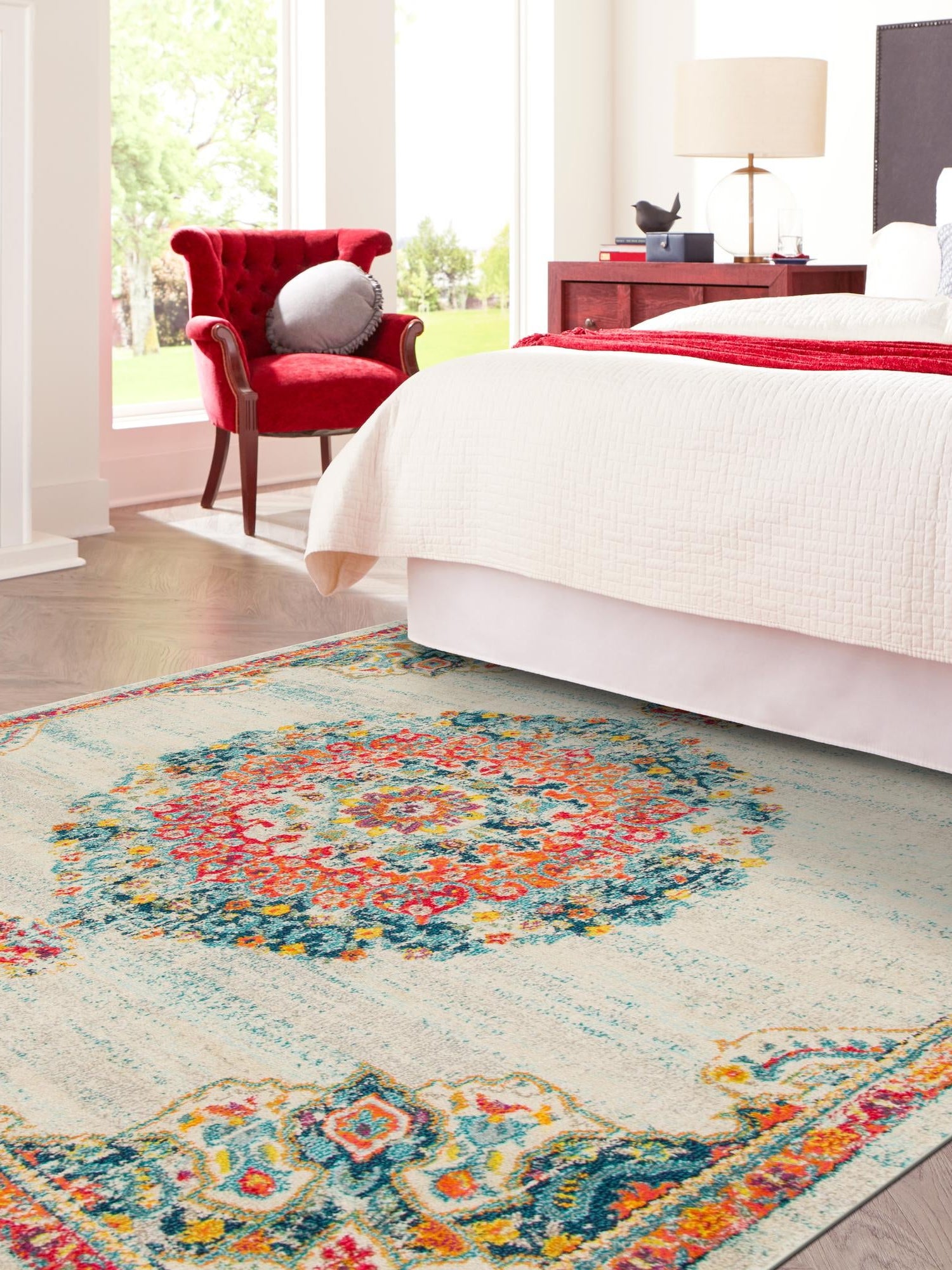 Ivory 7' 1 x 7' 1 Penrose Square Area Rug