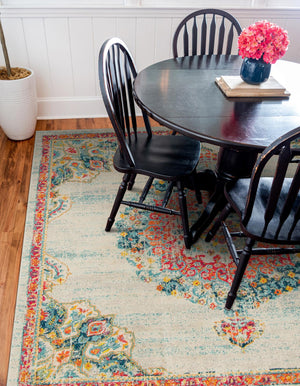 Ivory 6' 1 x 6' 1 Penrose Square Area Rug