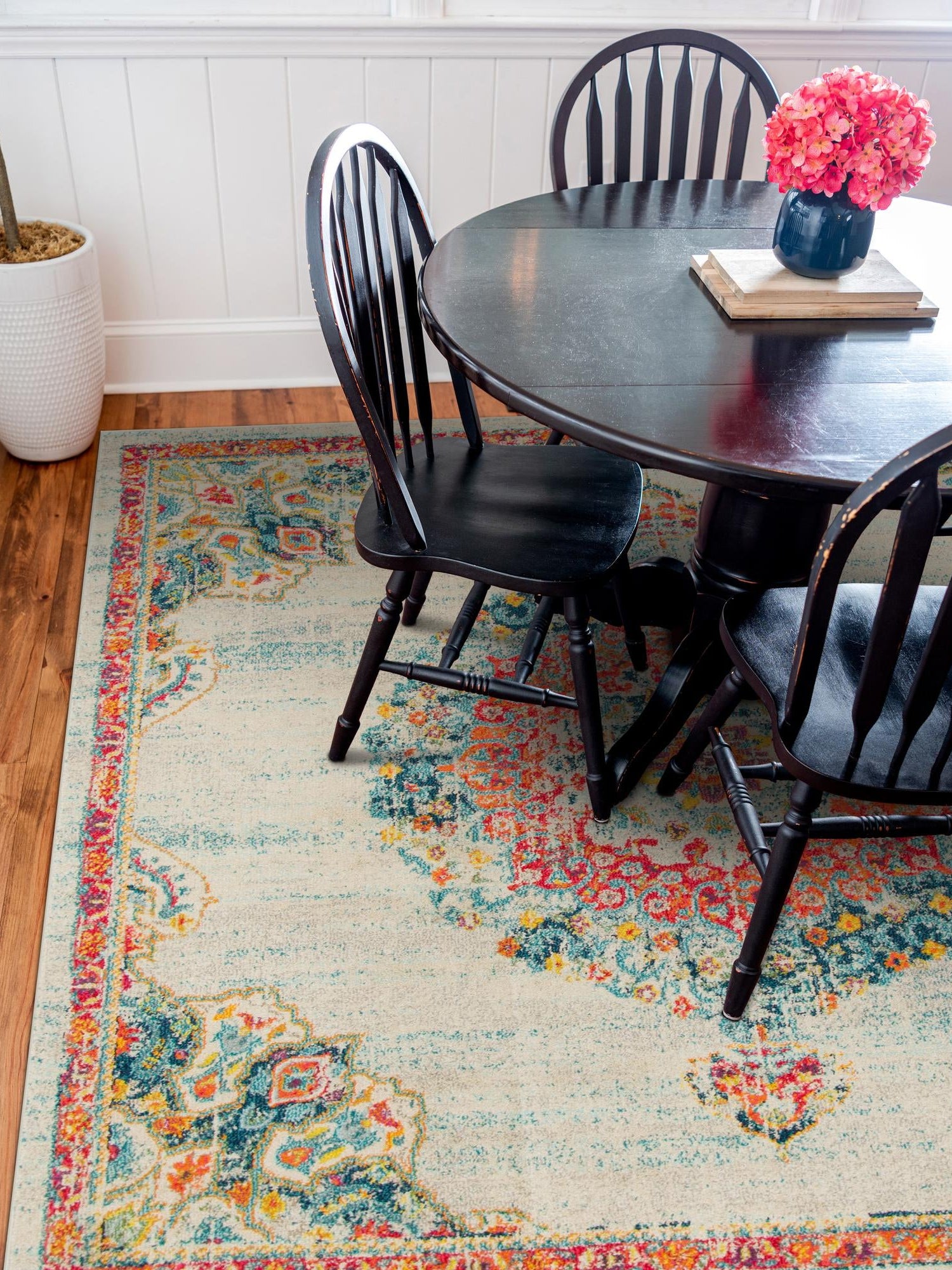 Ivory 7' 10 x 7' 10 Penrose Square Area Rug