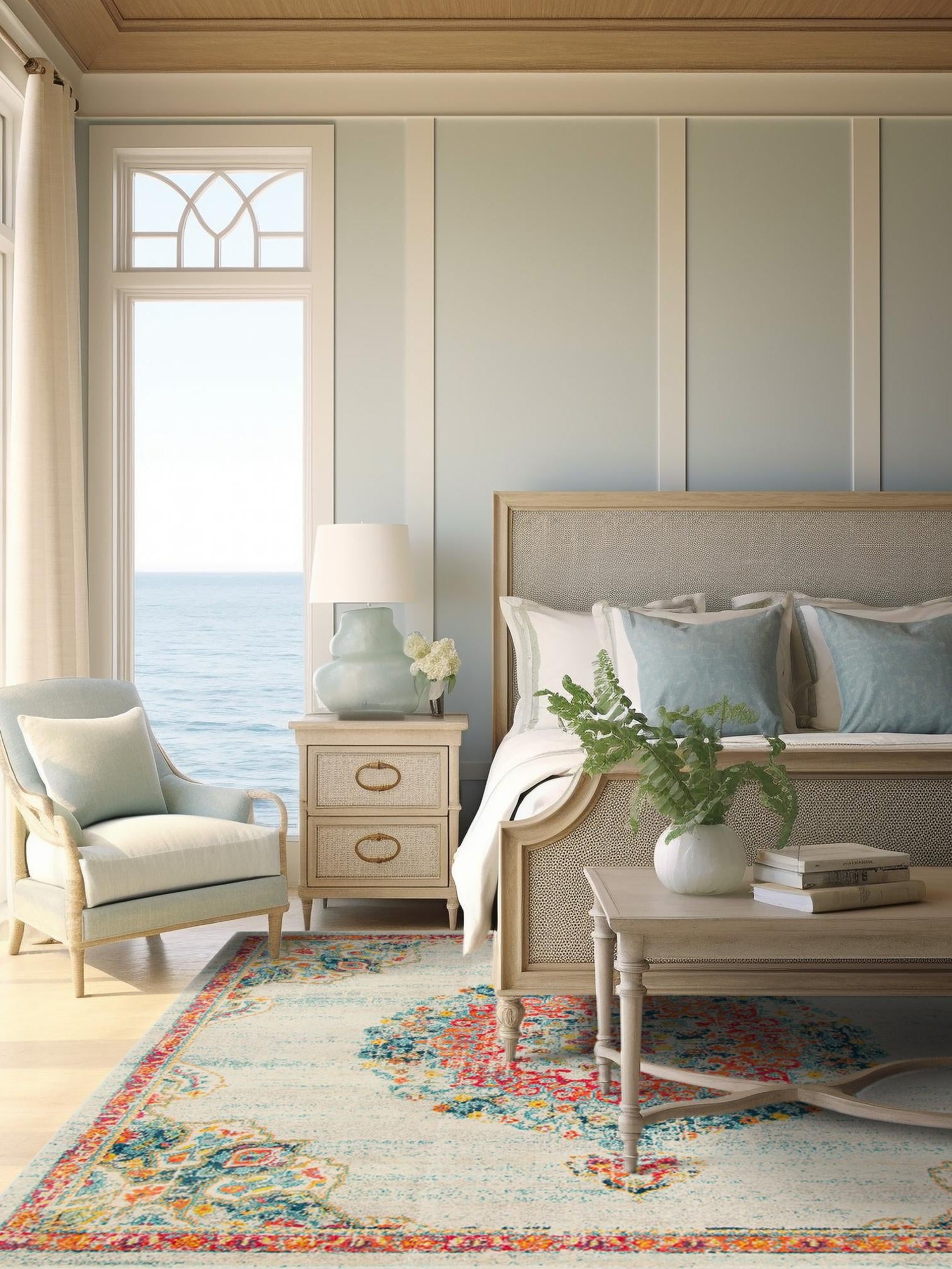 Ivory 6' 1 x 6' 1 Penrose Square Area Rug