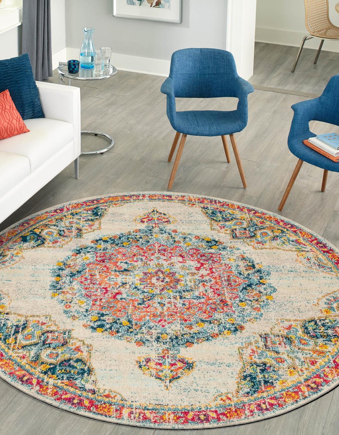 Ivory 4' 1 x 4' 1 Penrose Round Area Rug