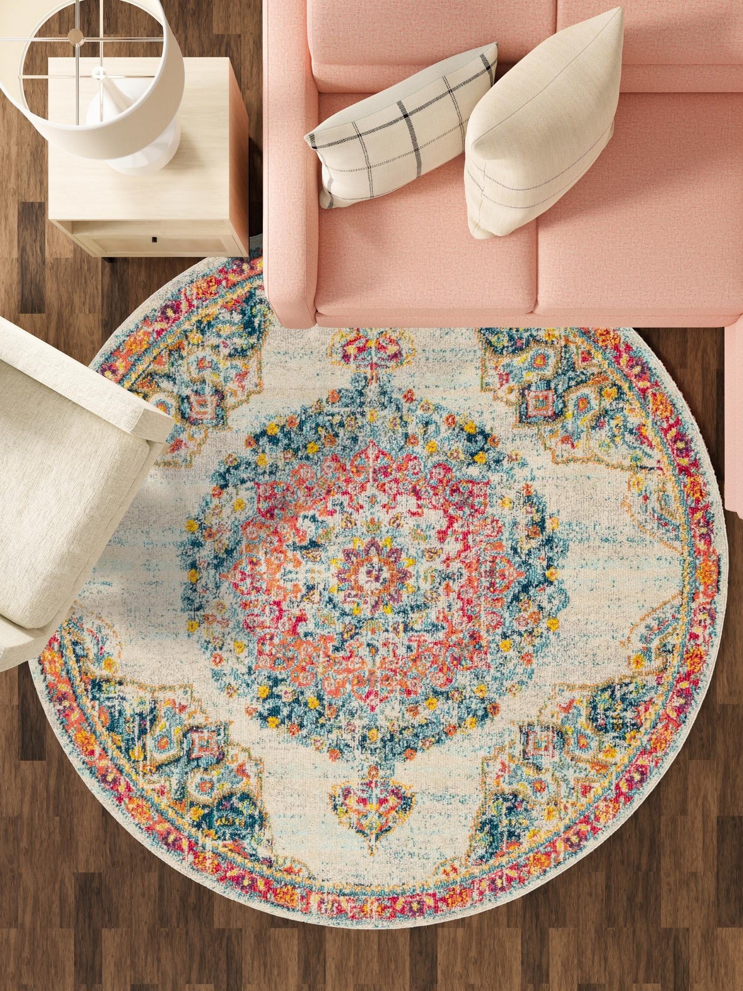 Ivory 7' 1 x 7' 1 Penrose Round Area Rug