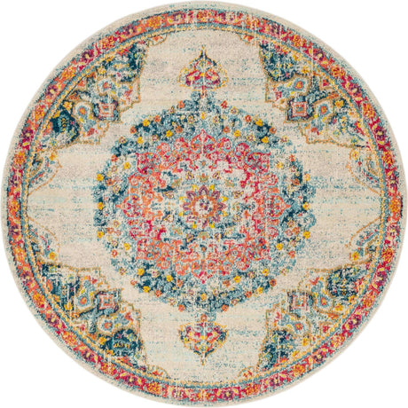 Ivory 6' 1 x 6' 1 Penrose Round Area Rug
