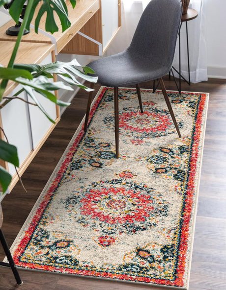 Ivory 2' 7 x 13' 1 Penrose Runner Area Rug Classic Durable Stain Resistant Easy Clean Carpet for Traditional Indoor Home Decor for Sale at Rug Engine