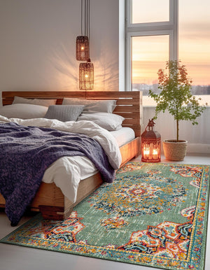 Green 8' x 10' Penrose Rectangle Rug
