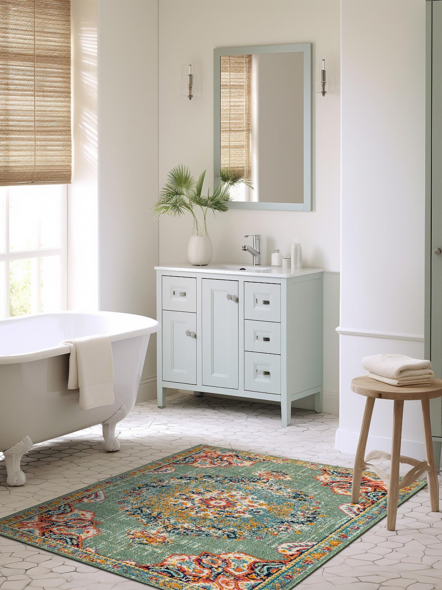 Green 9' x 12' Penrose Rectangle Area Rug