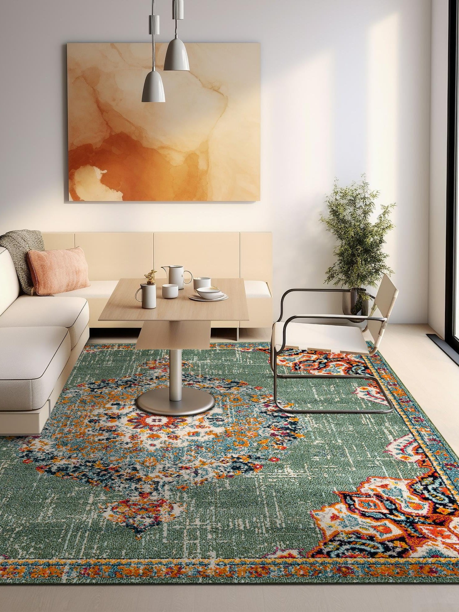 Green 10' x 10' Penrose Square Area Rug