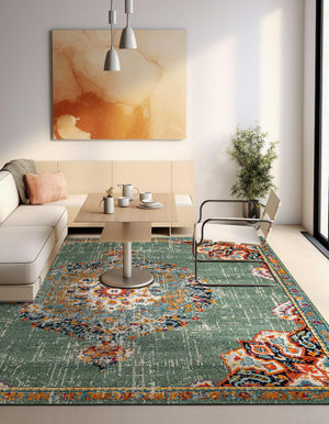Green 10' x 10' Penrose Square Area Rug