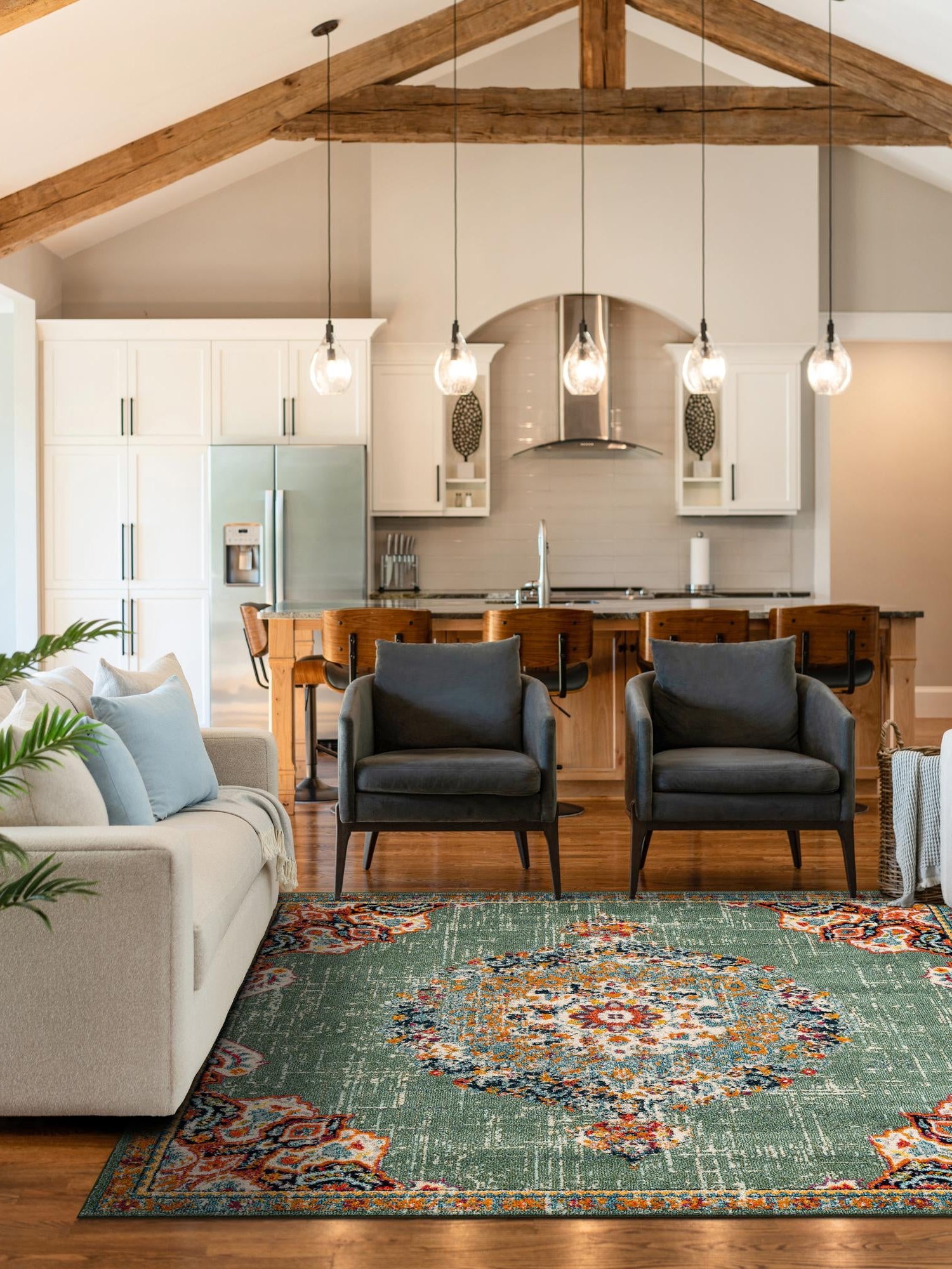 Green 7' 1 x 7' 1 Penrose Square Area Rug