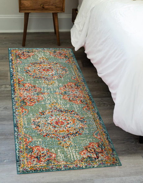 Green 2' 7 x 10' Penrose Runner Area Rug