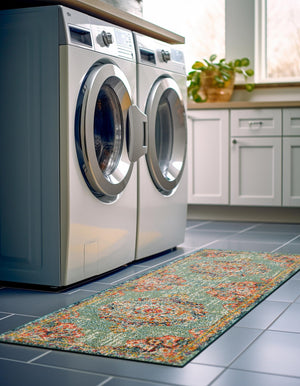 Green 2' 7 x 10' Penrose Runner Area Rug