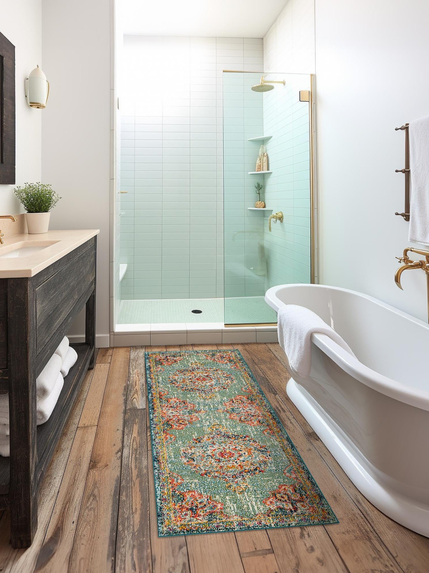 Green 2' x 7' 1 Penrose Runner Area Rug