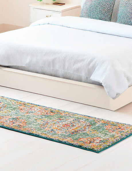 Green 2' x 8' Penrose Runner Area Rug Classic Durable Stain Resistant Easy Clean Carpet for Traditional Indoor Home Decor for Sale at Rug Engine