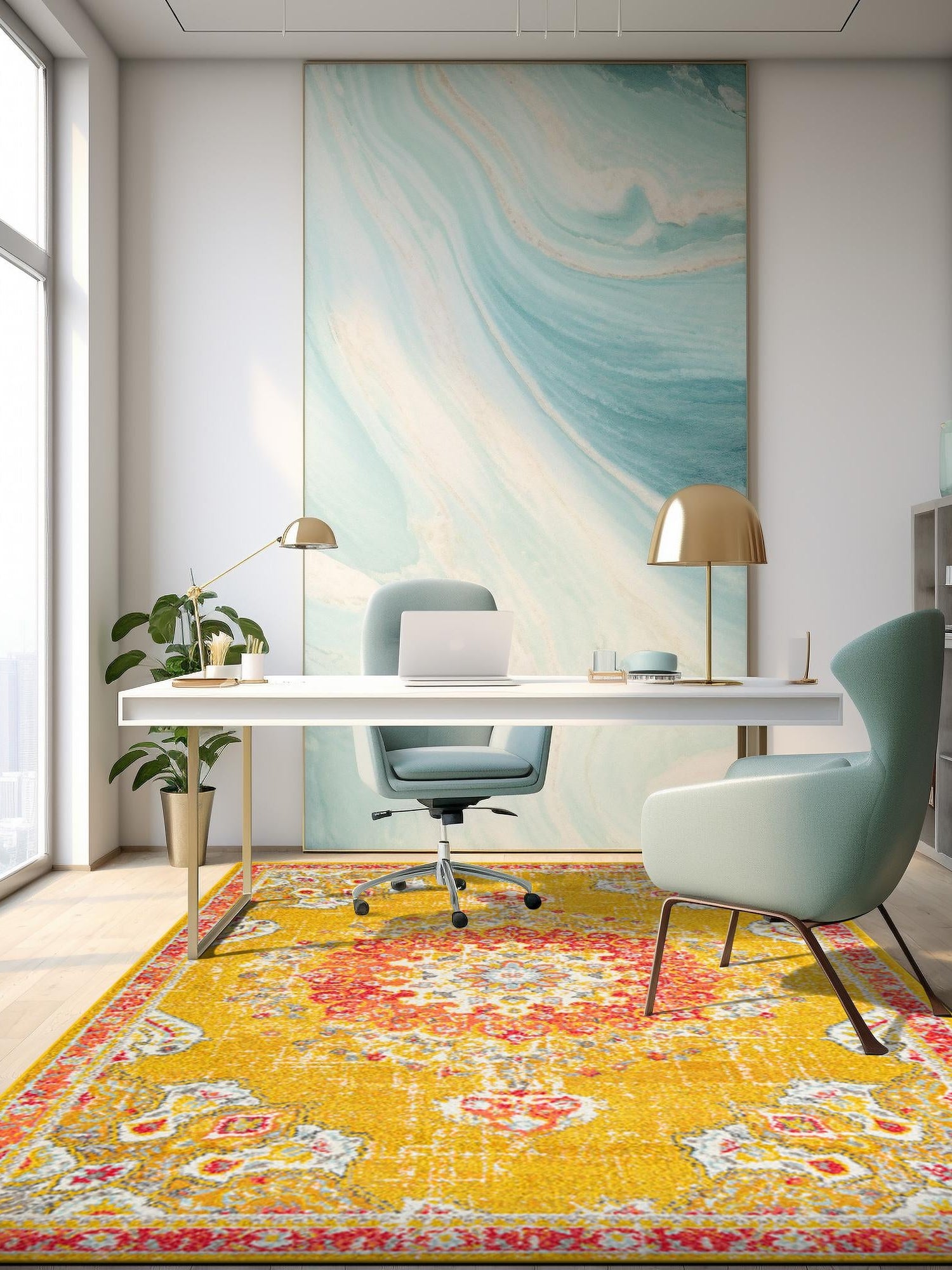 Gold 10' x 14' 1 Penrose Rectangle Area Rug