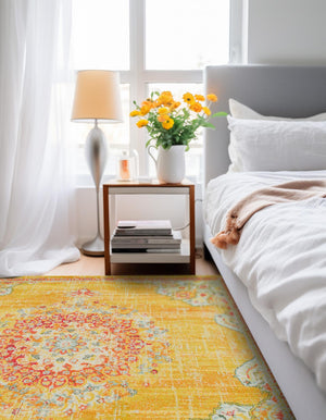 Gold 6' 1 x 6' 1 Penrose Square Area Rug