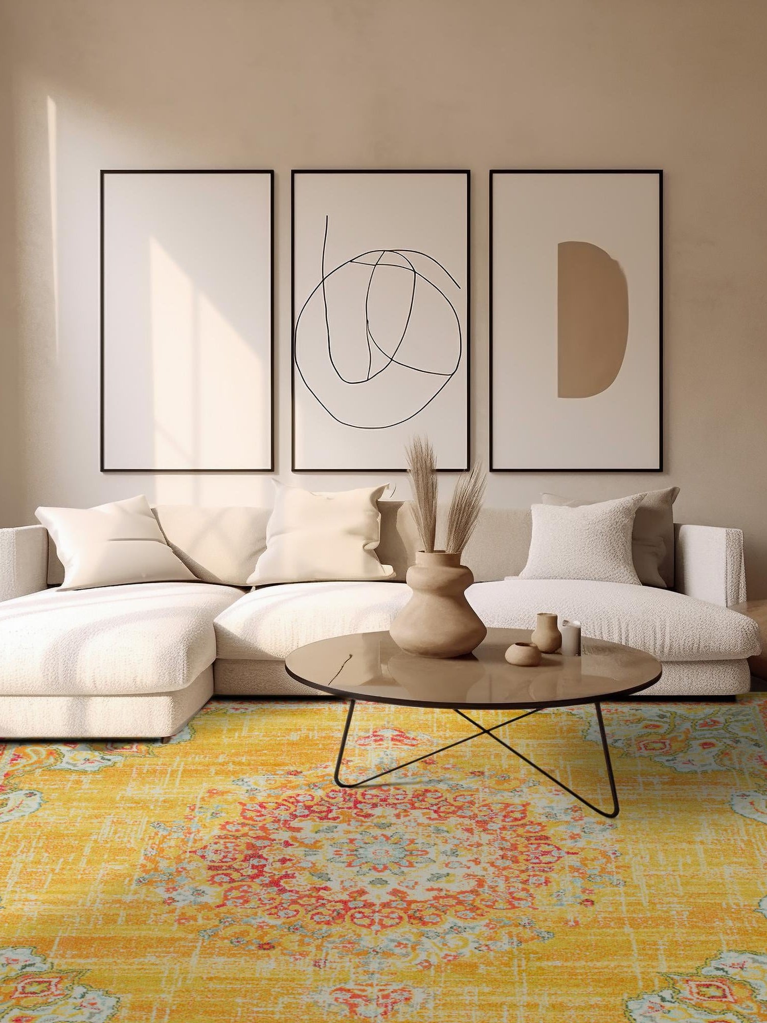 Gold 7' 1 x 7' 1 Penrose Square Area Rug