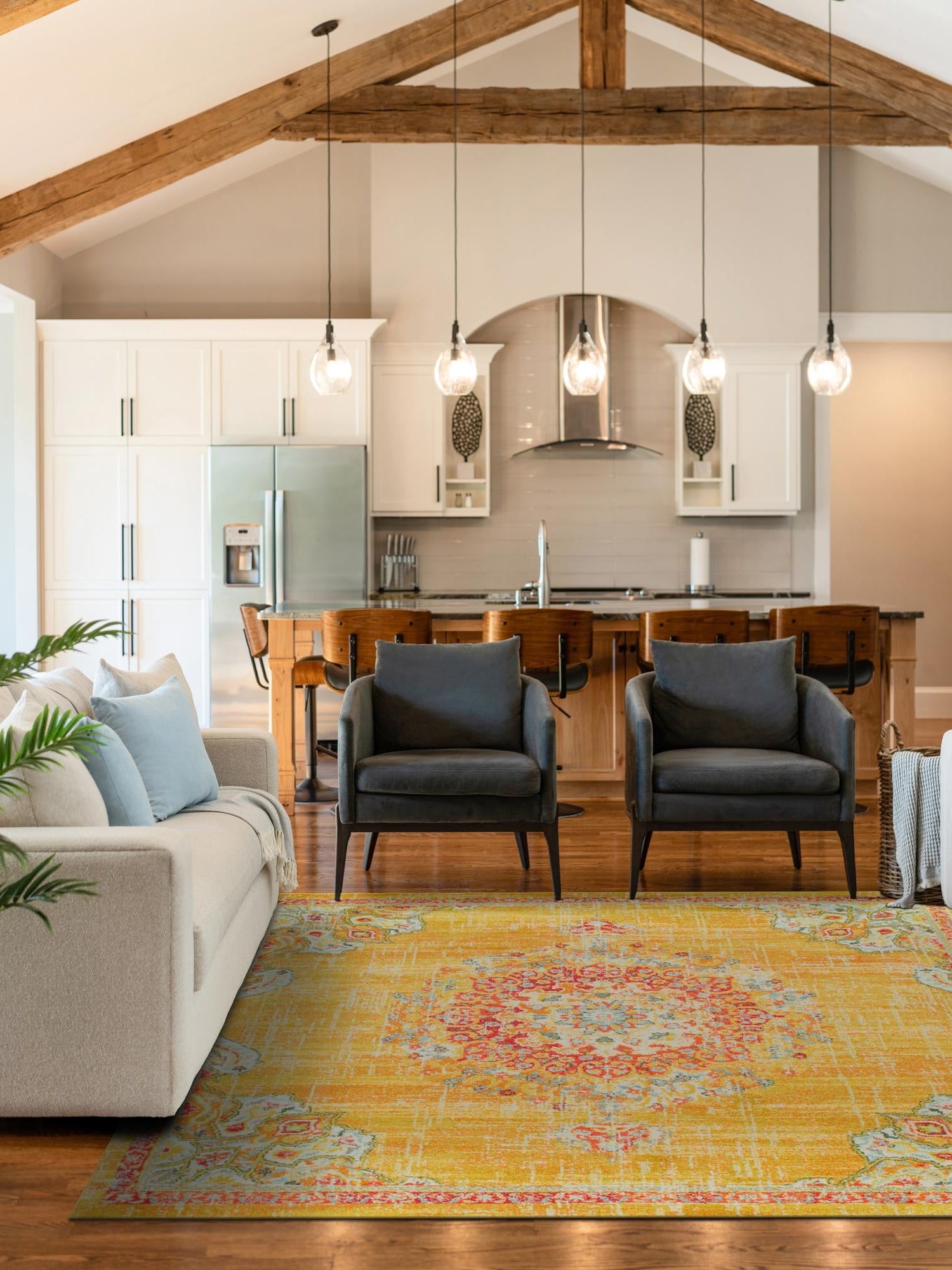 Gold 7' 10 x 7' 10 Penrose Square Area Rug