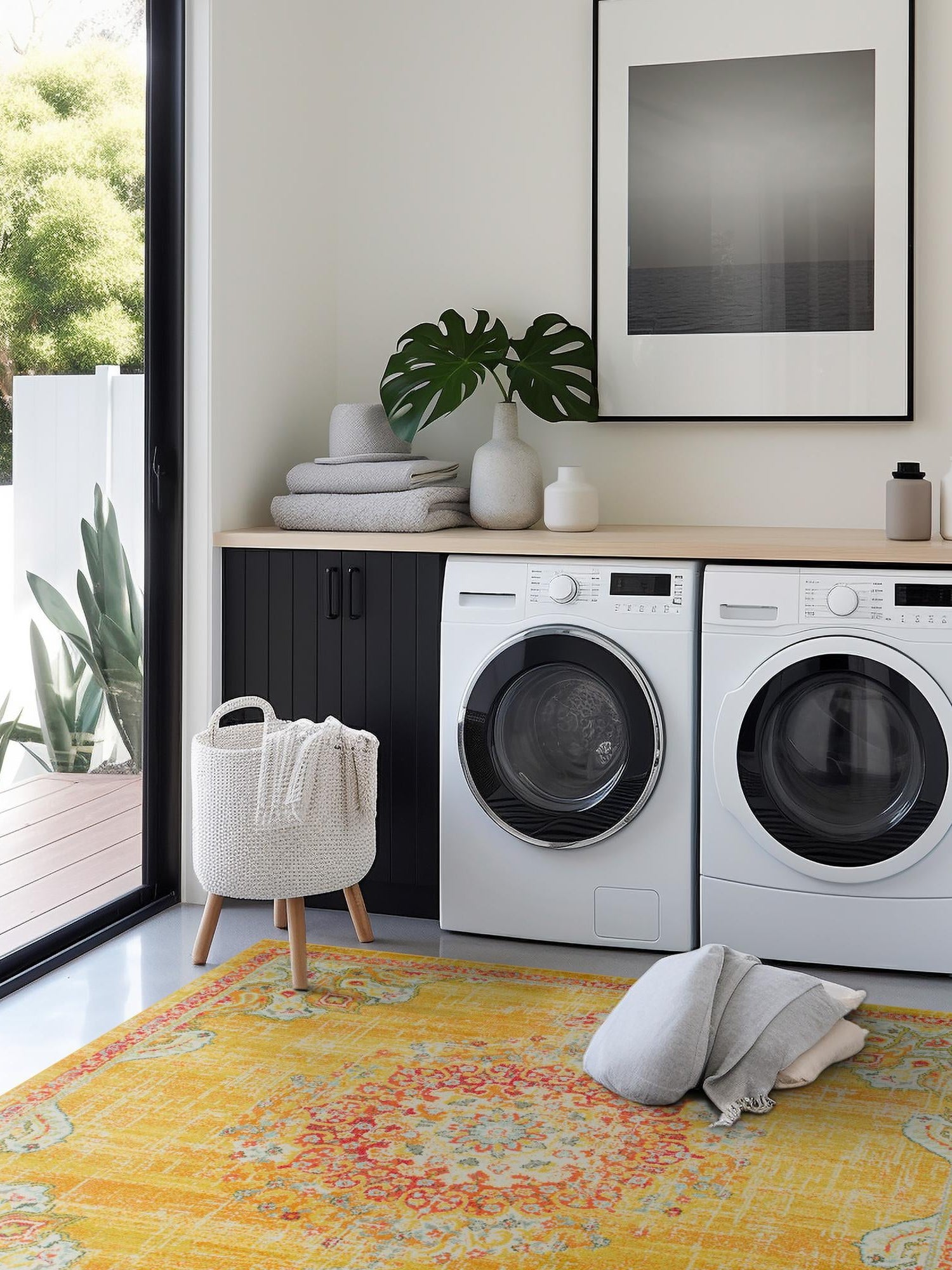 Gold 7' 10 x 7' 10 Penrose Square Area Rug