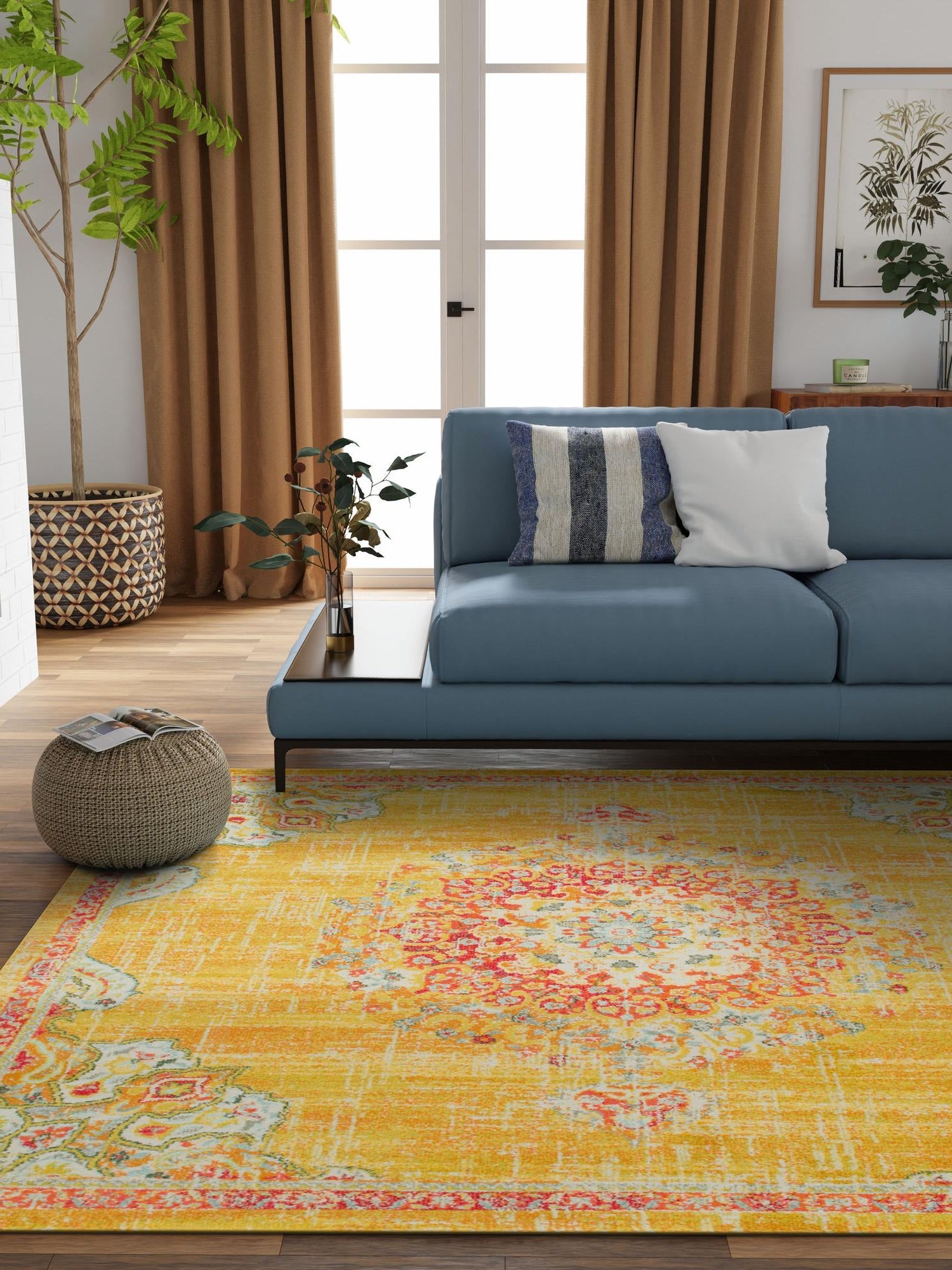 Gold 7' 1 x 7' 1 Penrose Square Area Rug