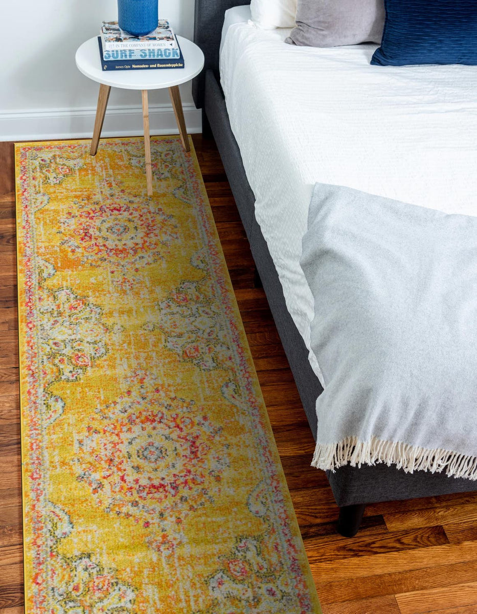 Gold 2' x 5' 1 Penrose Runner Area Rug Classic Durable Stain Resistant ...