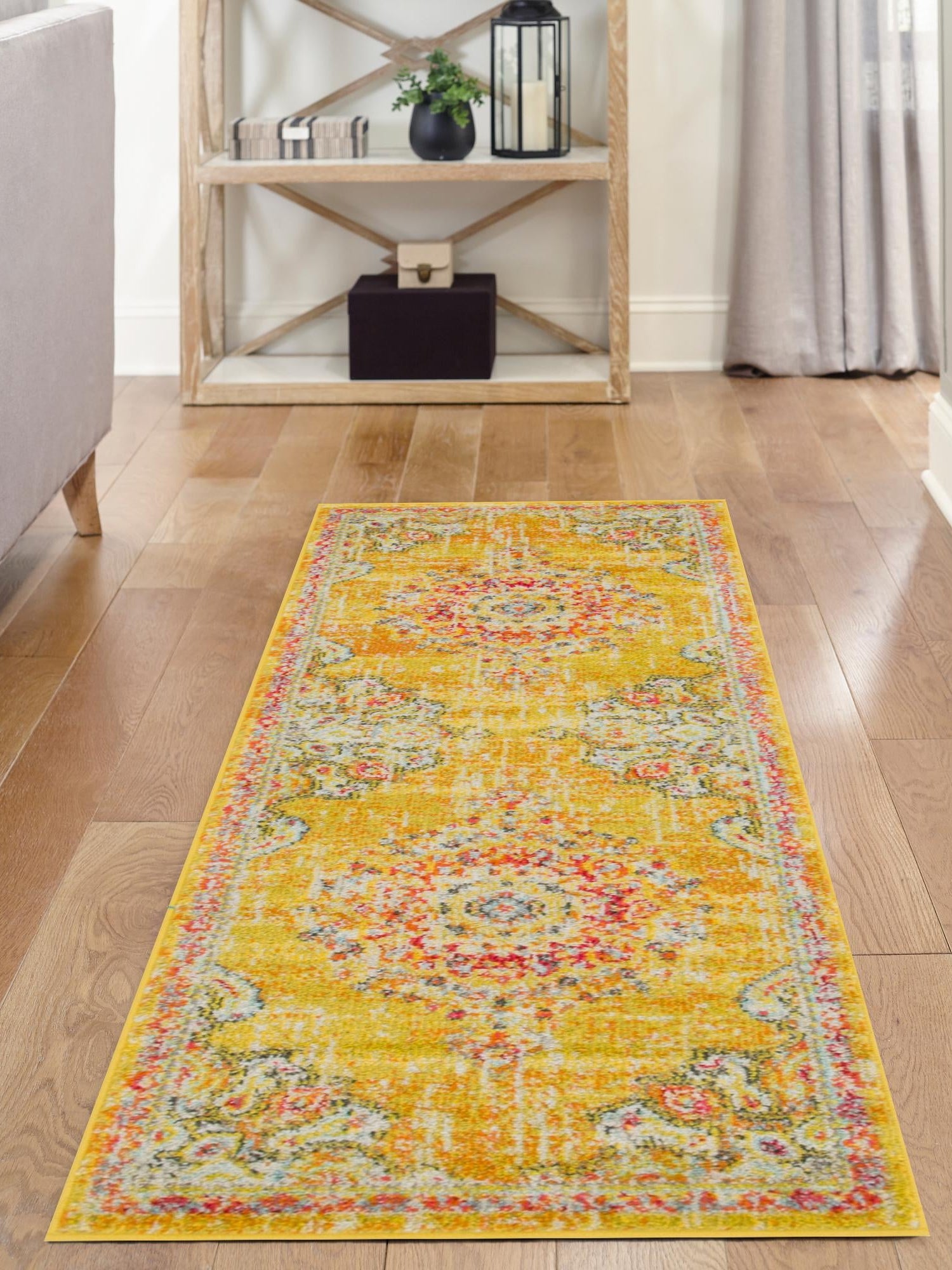 Gold 2' 7 x 16' 5 Penrose Runner Area Rug