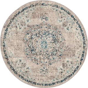 Gray 3' 1 x 3' 1 Penrose Round Area Rug